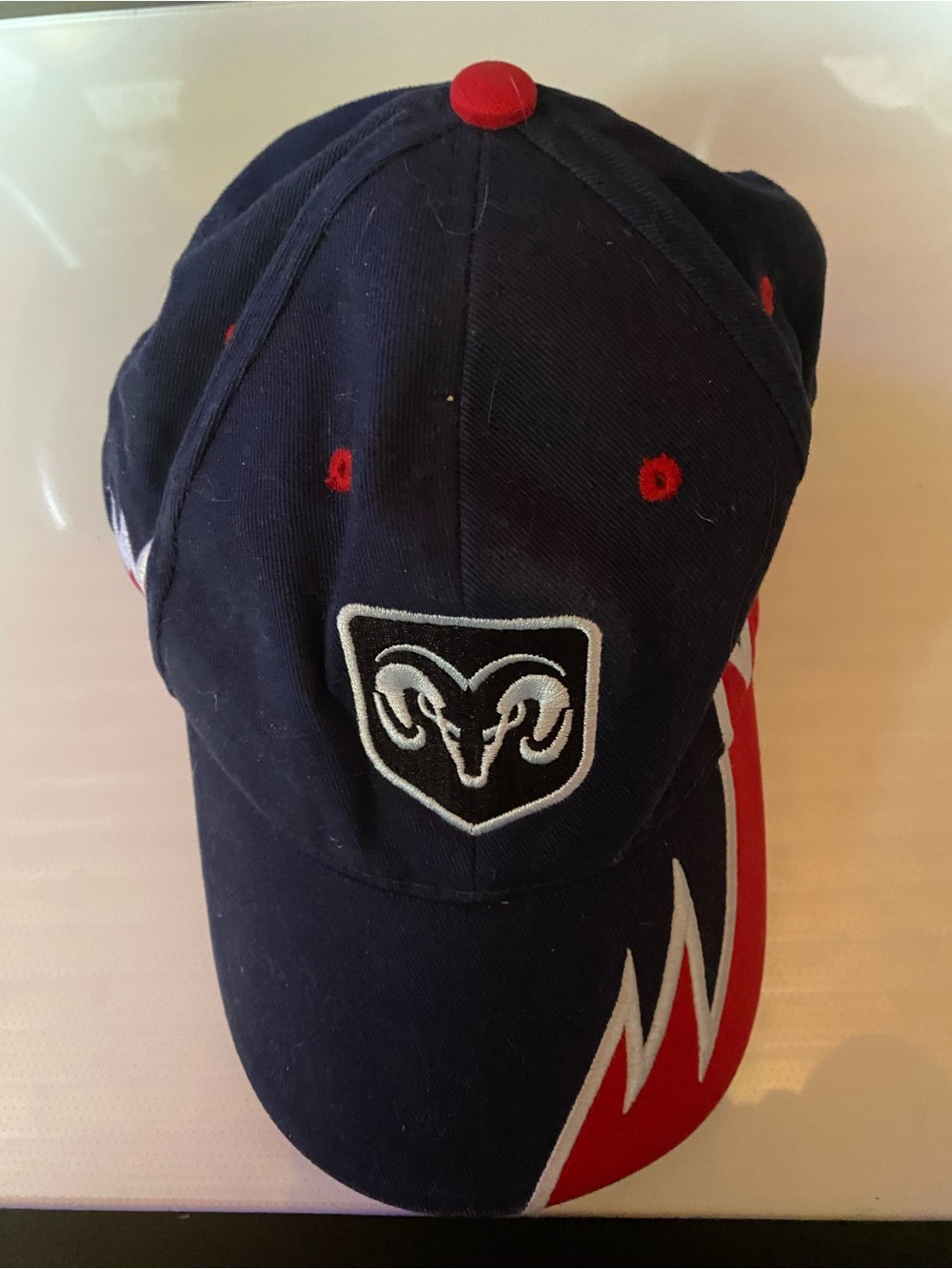 Unisex Dodge Navy and Red Baseball Cap
